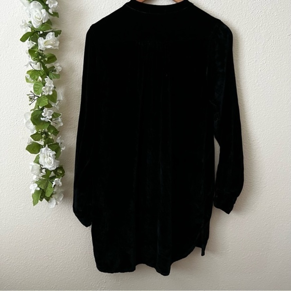 RARE Free People x CP Shades Black Silk Blend Velvet She's Got It Tunic Dress - Picture 10 of 13